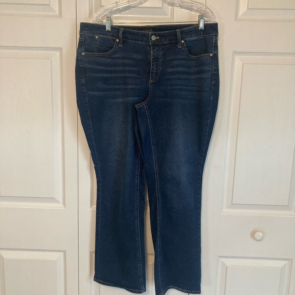 Talbots Flawless Five Pocket Bootcut Dark Wash Jean Size 16
